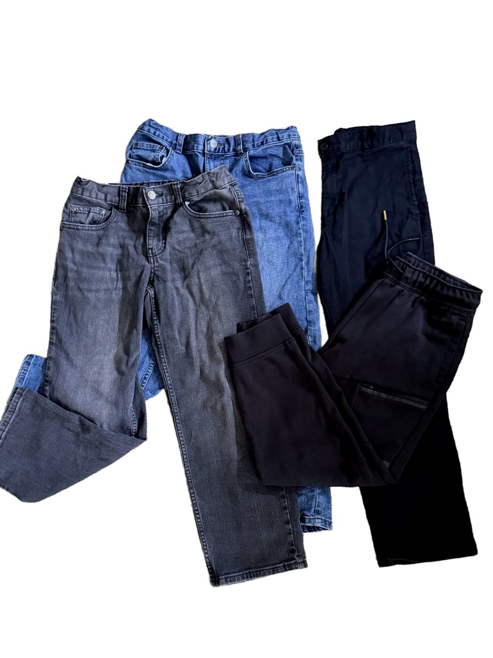 Boys Size 10 Husky Pants Lot - Wonder Nation Jeans Childrens Place Chinos